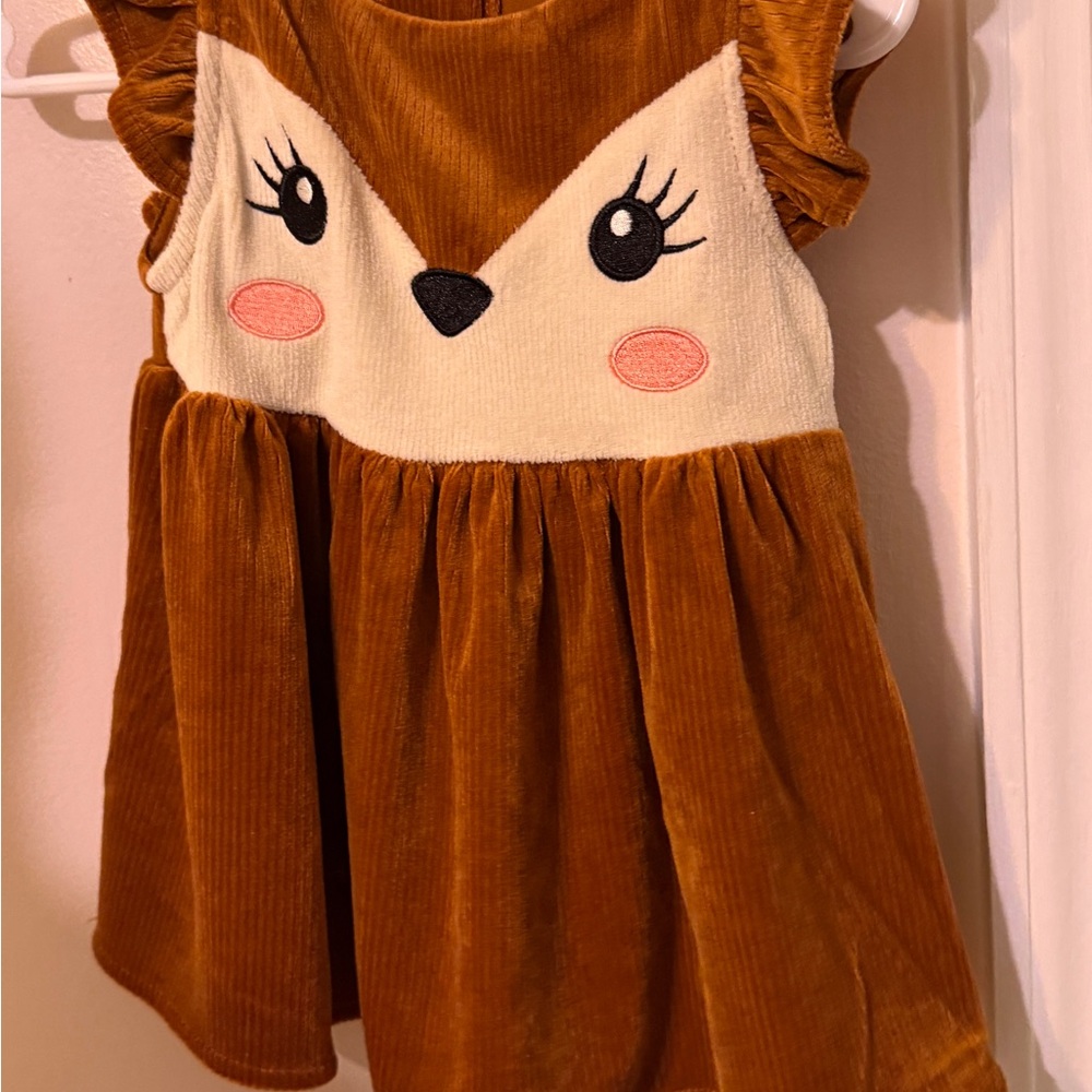 Adorable Brown Fox Dress  and flor dress for Kids